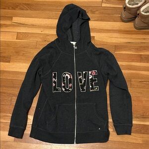 Victoria's Secret Black Hoodie Jacket